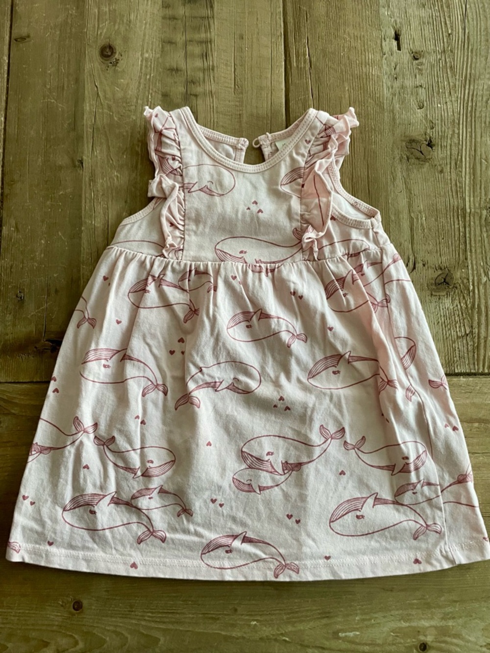 H&M: Baby Girl Pink Whale Sleeveless Dress